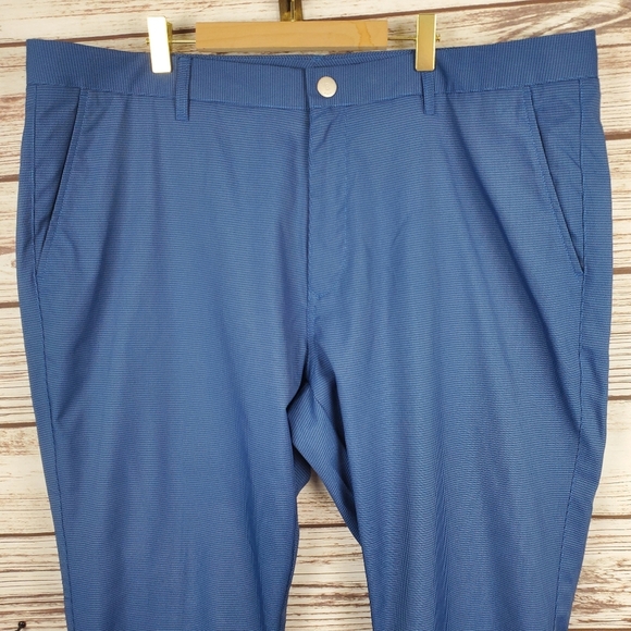 Bonobos Golf Mens 40x32 Slim Blue Houndstooth Tailored Flat Front Golf Pants - Picture 2 of 9